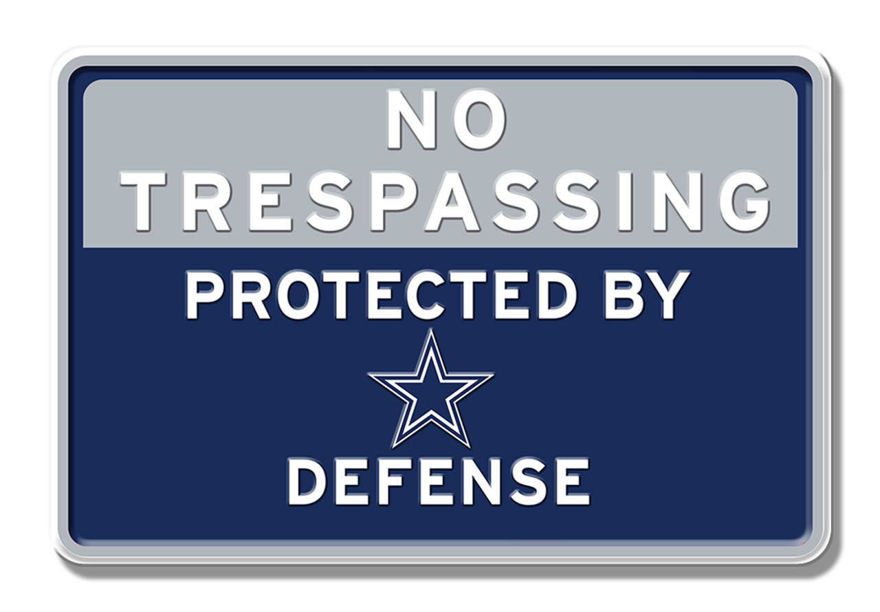 Dallas Cowboys Defense Embossed Aluminum 7.5" x 11.5" Sign