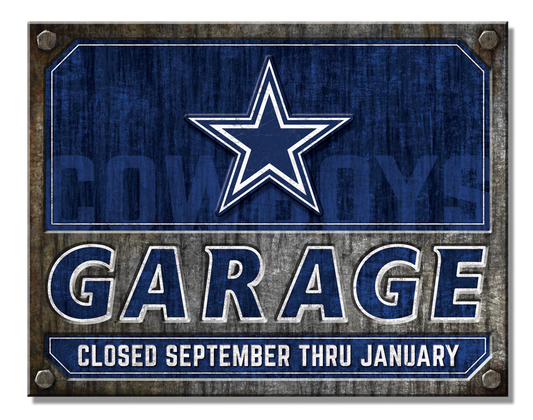 Dallas Cowboys Garage Sign