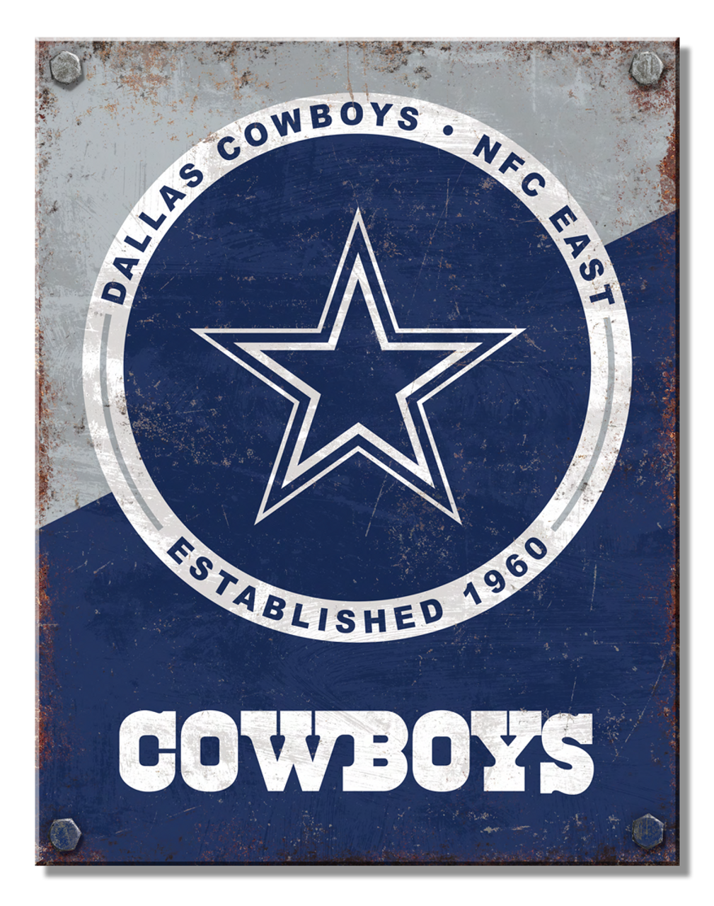 Dallas Cowboys Two Tone Metal Sign