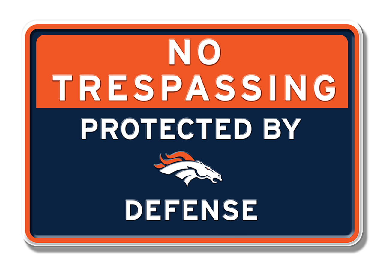 Denver Broncos Defense Embossed Aluminum Sign