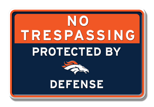 Denver Broncos Defense Embossed Aluminum Sign