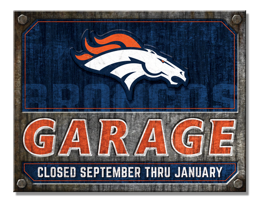 Denver Broncos Garage Sign