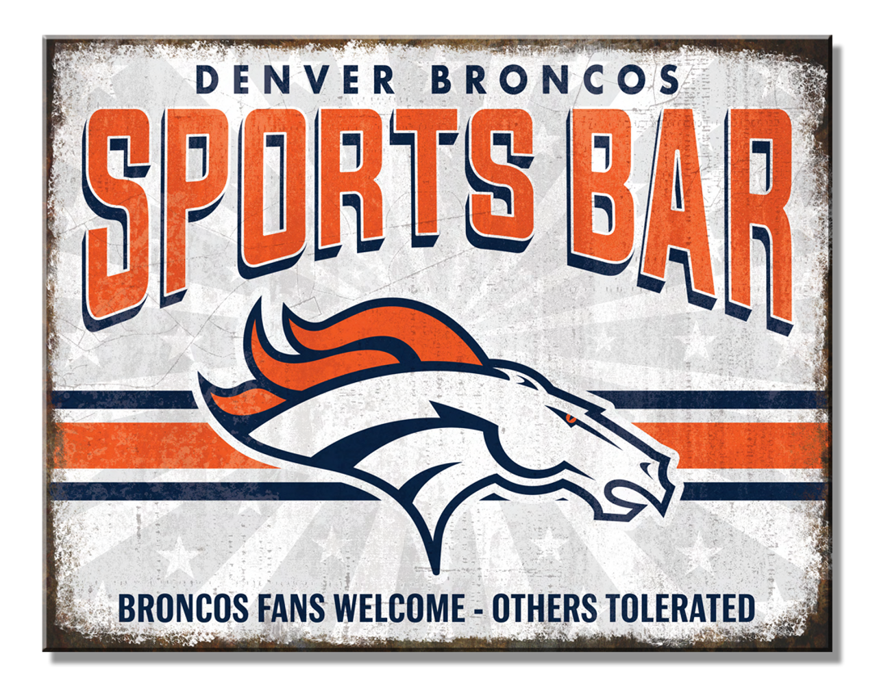 Denver Broncos Sports Bar Sign