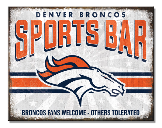 Denver Broncos Sports Bar Sign