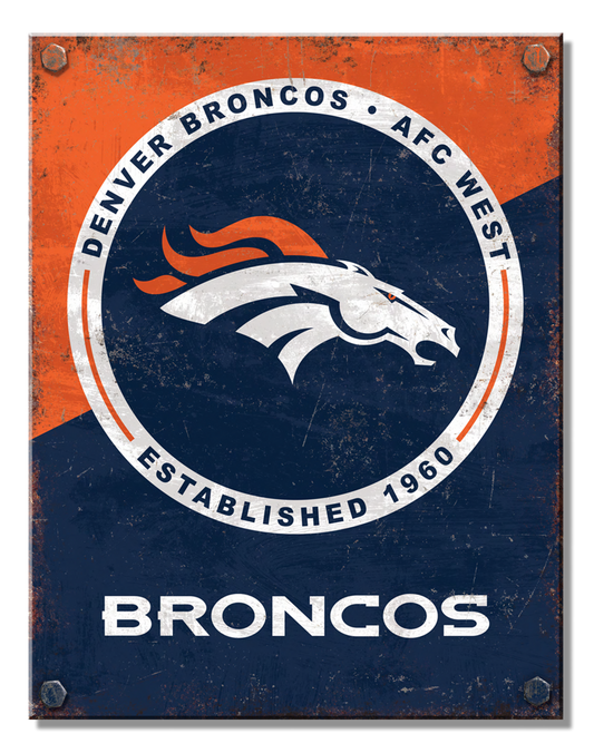 Denver Broncos Two Tone Sign