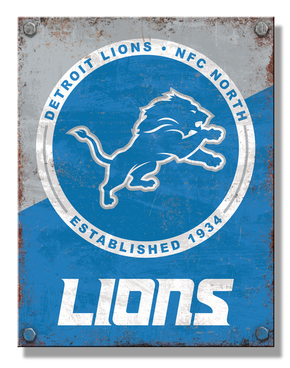 Detroit Lions Two Tone Sign