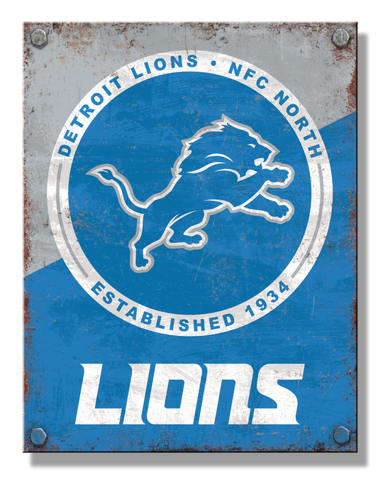 Detroit Lions Two Tone Sign