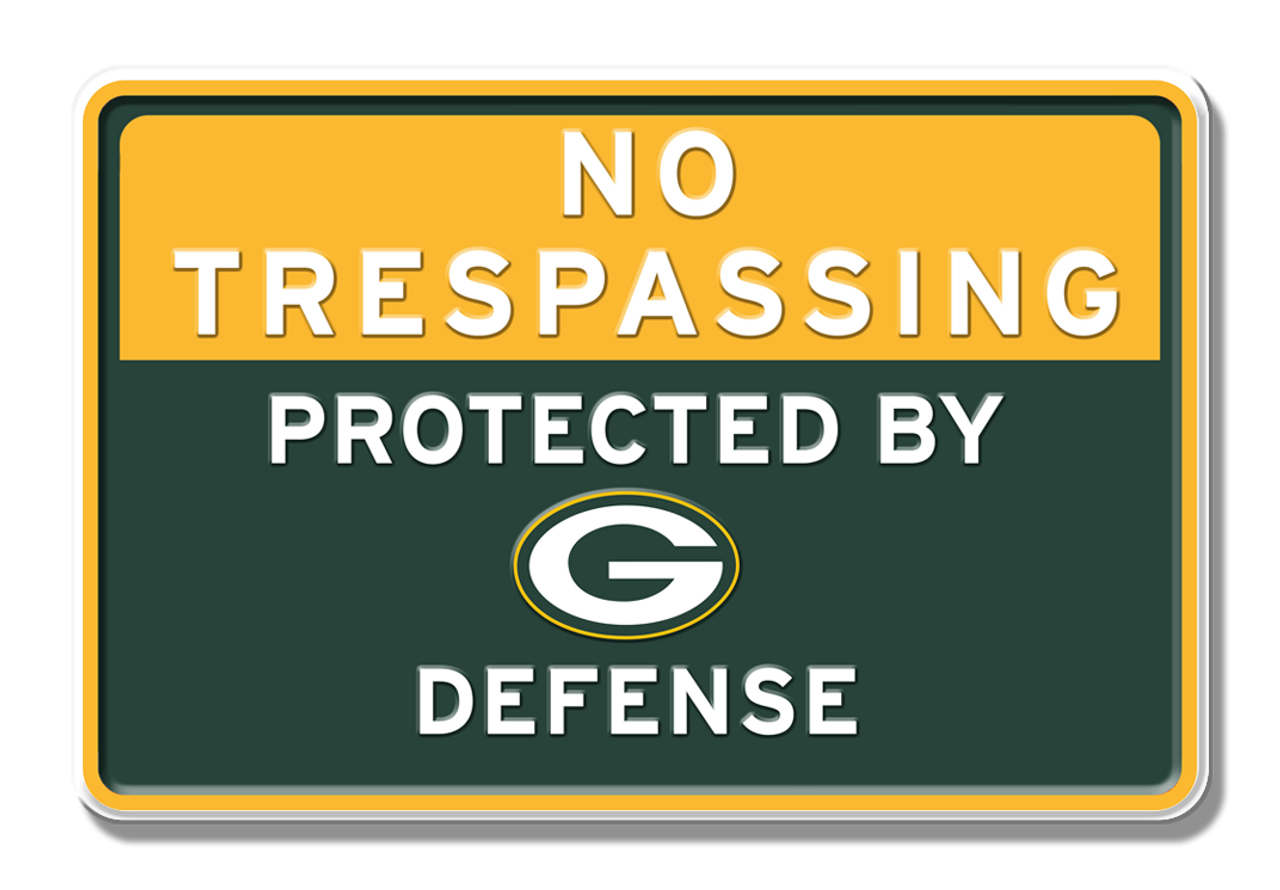 Green Bay Defense Embossed Aluminum 7.5" x 11.5" Sign