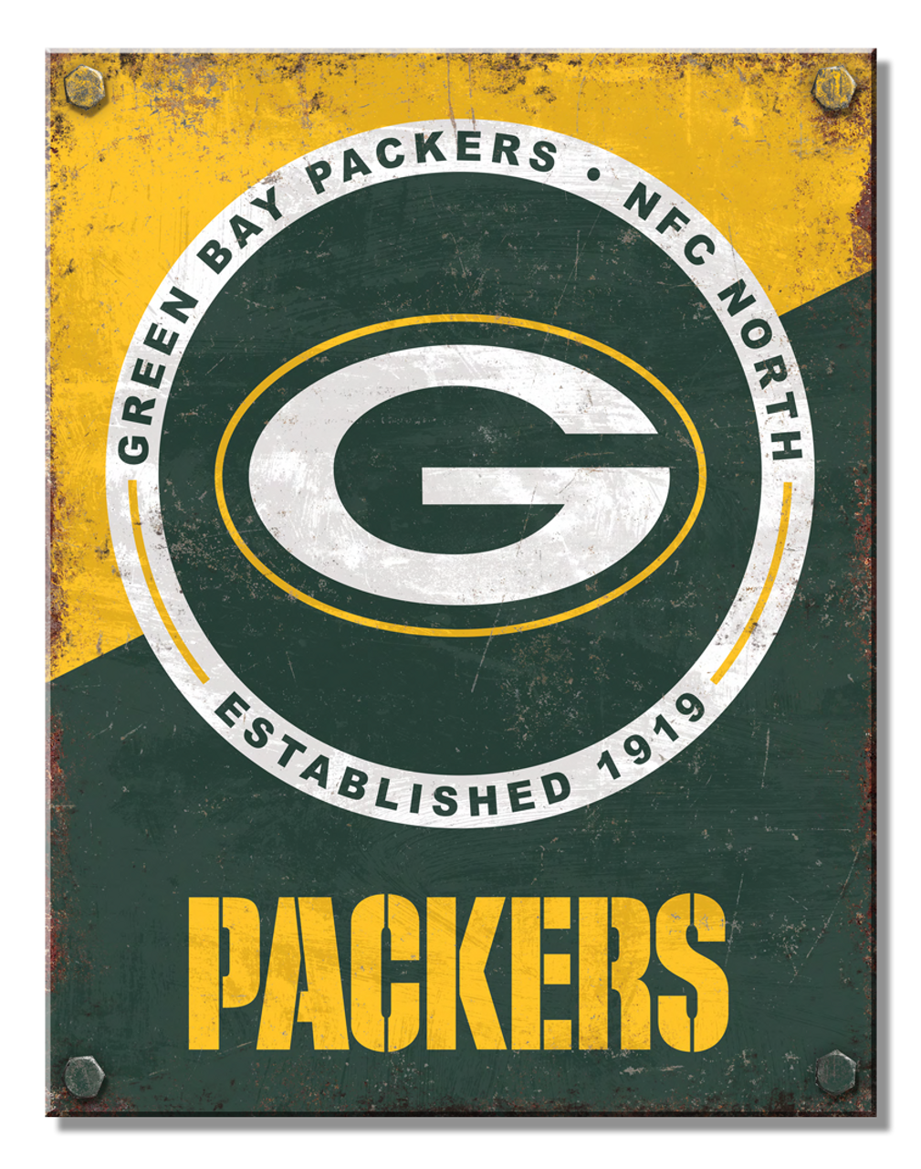 Green Bay Packers Two Tone Metal Sign