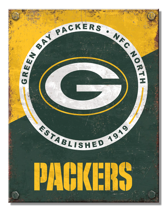 Green Bay Packers Two Tone Metal Sign