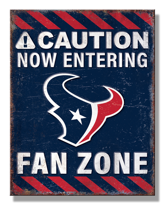 Houston Texans Fan Zone Metal Sign