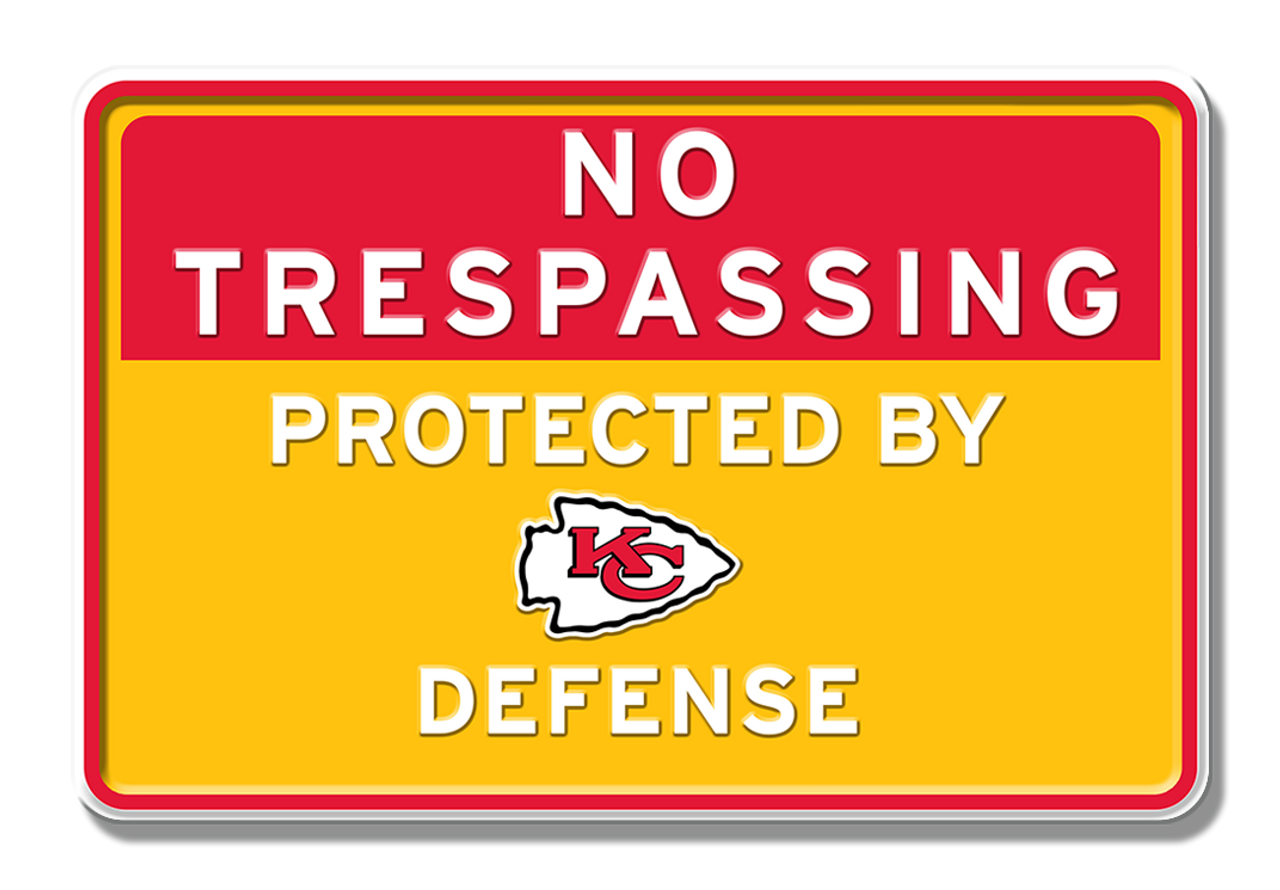 Kansas City Chiefs Defense Embossed Aluminum 7.5" x 11.5" Sign