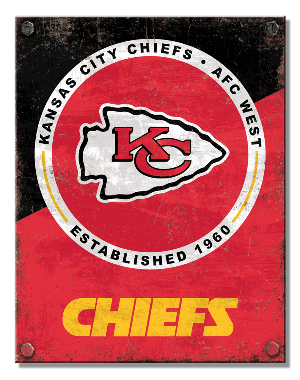 Kansas City Chiefs Two Tone Sign