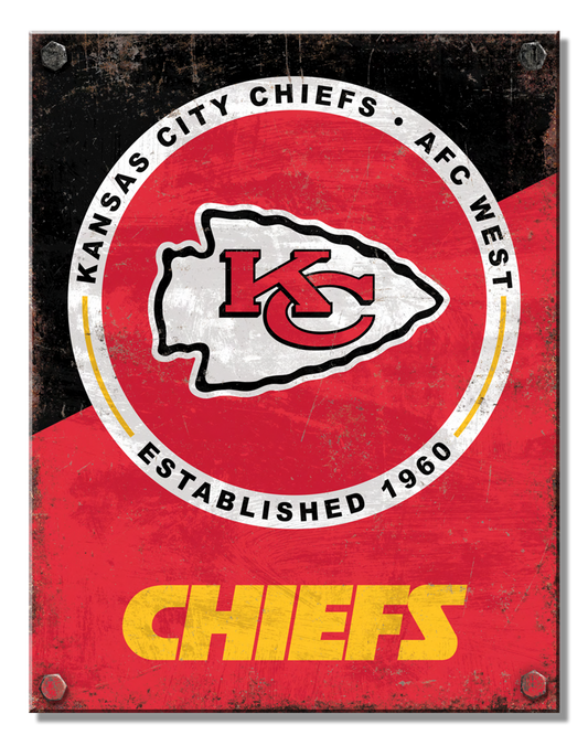 Kansas City Chiefs Two Tone Sign