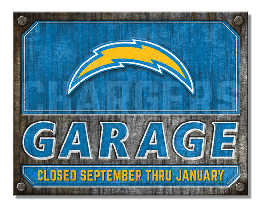 LA Chargers Garage Sign