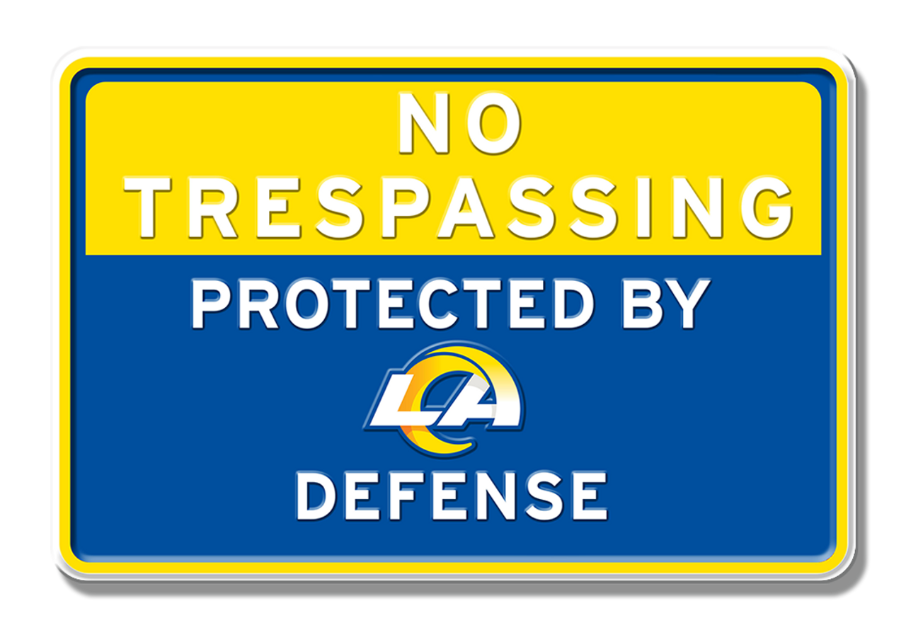 Los Angeles Rams Defense Embossed Aluminum Sign