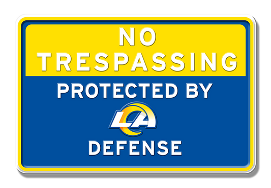 Los Angeles Rams Defense Embossed Aluminum Sign