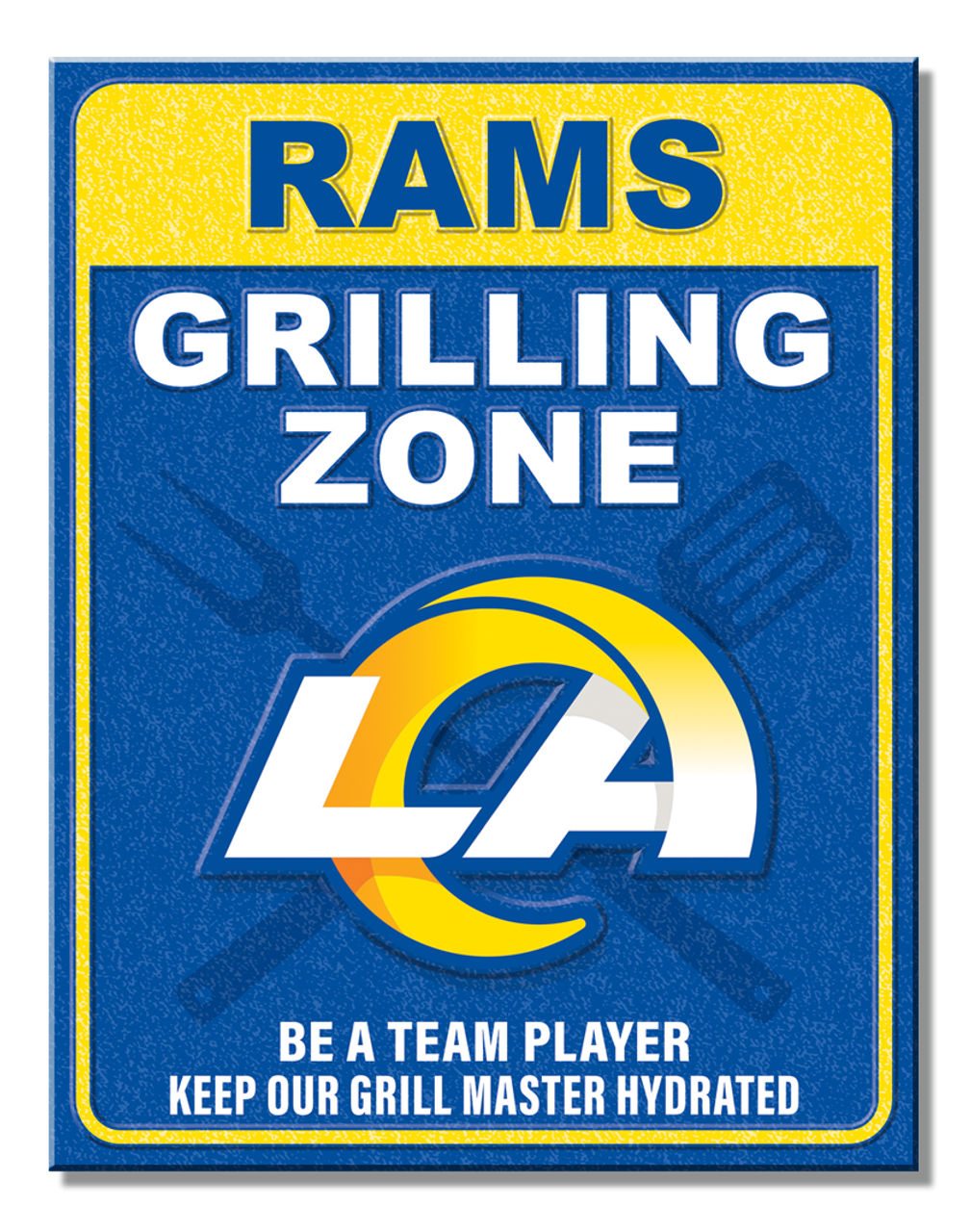 Los Angeles Rams Grill Zone Metal Sign