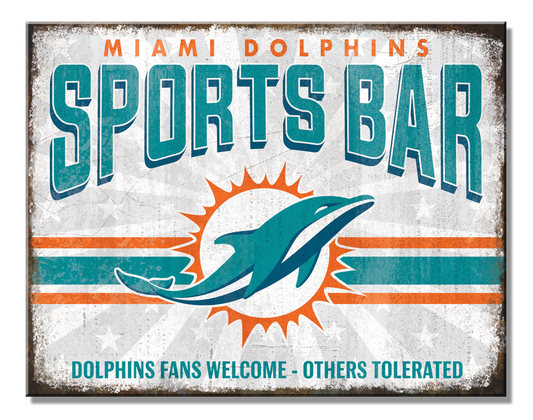 Miami Dolphins Bar Sign