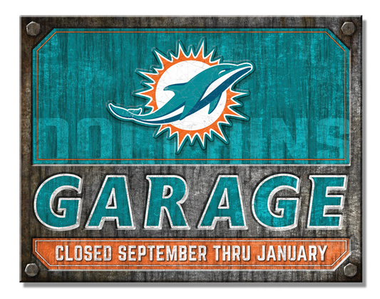 Miami Dolphins Garage Sign