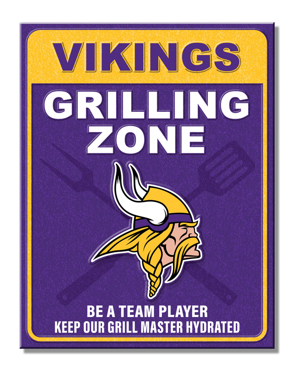 Minnesota Vikings Grill Zone Metal Sign