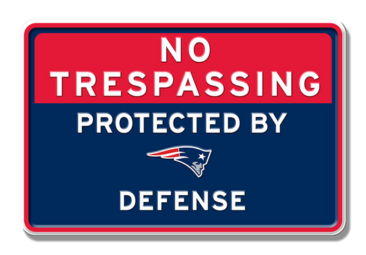 New England Patriots Defense Embossed Aluminum Sign