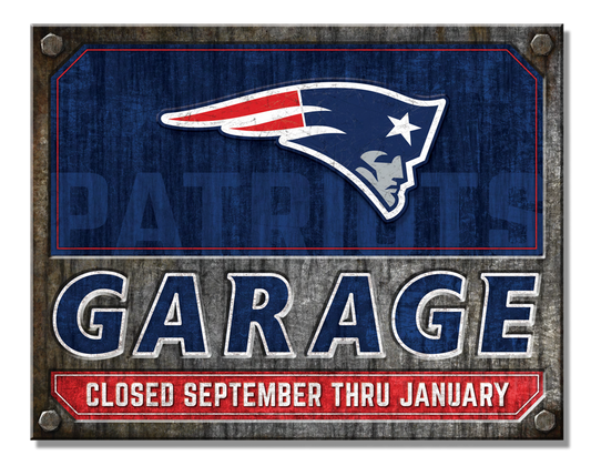 New England Patriots Garage Sign