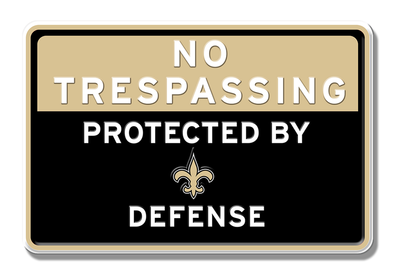 New Orleans Saints Defense Defense Embossed Aluminum Sign