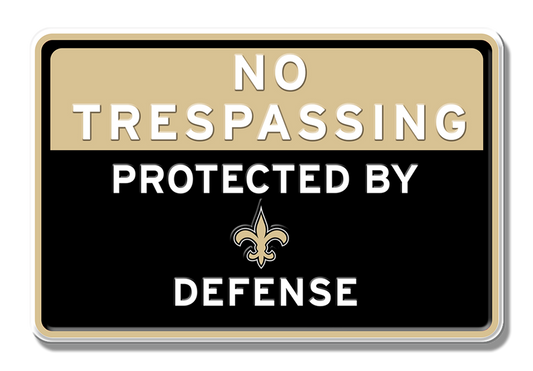 New Orleans Saints Defense Defense Embossed Aluminum Sign