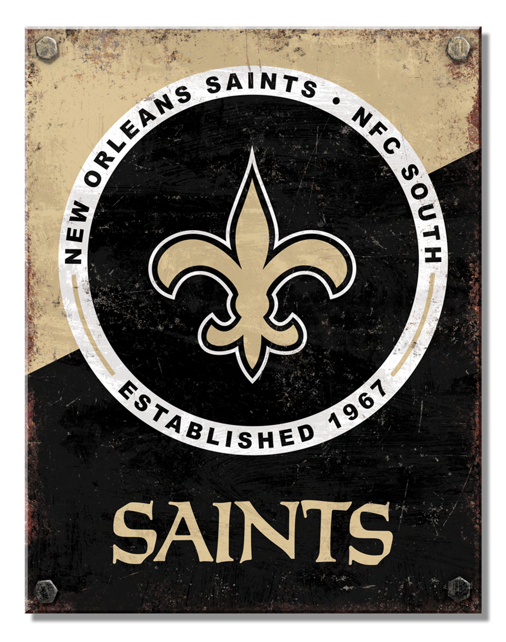 New Orleans Saints Two Tone Sign