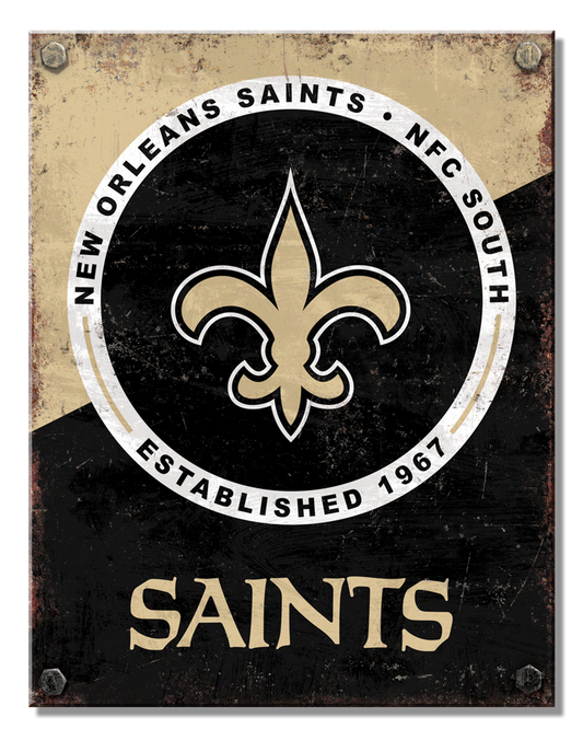 New Orleans Saints Two Tone Sign