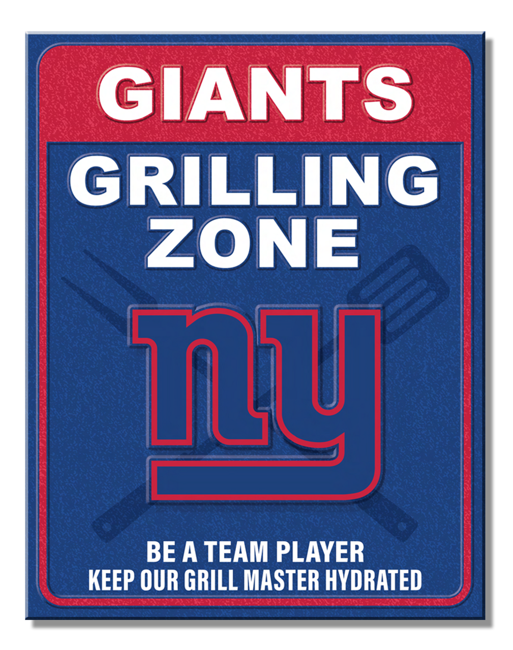 New York Giants Grill Zone Metal Sign