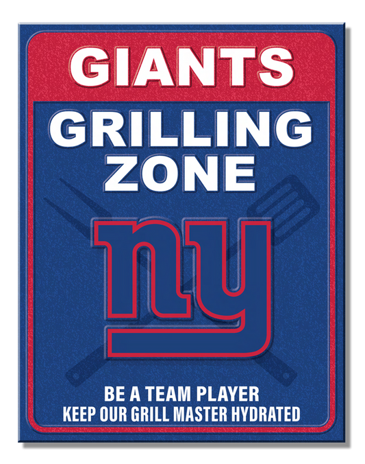 New York Giants Grill Zone Metal Sign