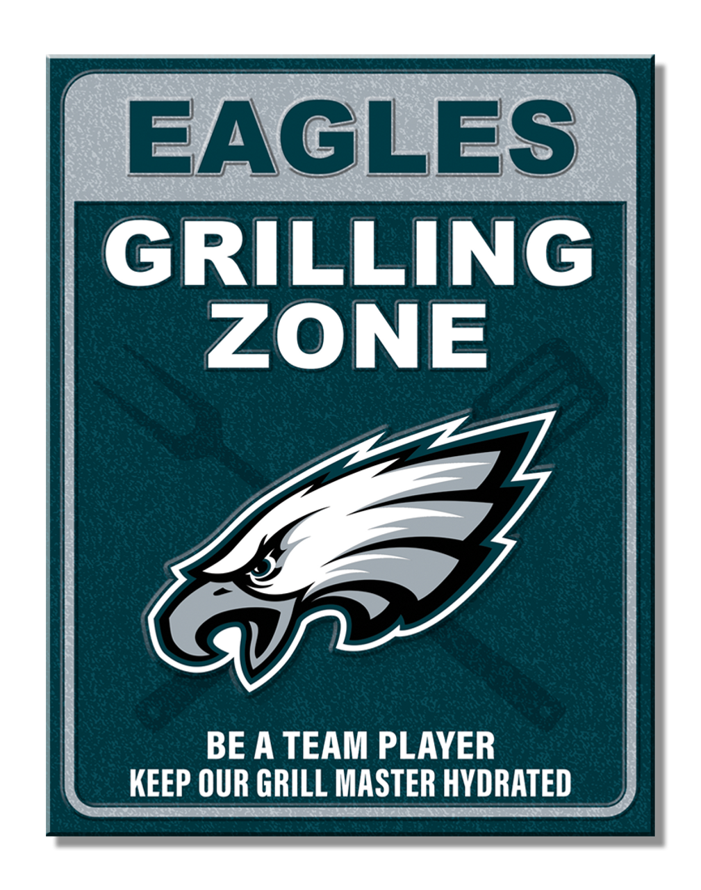 Philadelphia Eagles Grill Zone Metal Sign