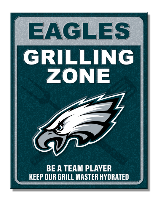 Philadelphia Eagles Grill Zone Metal Sign