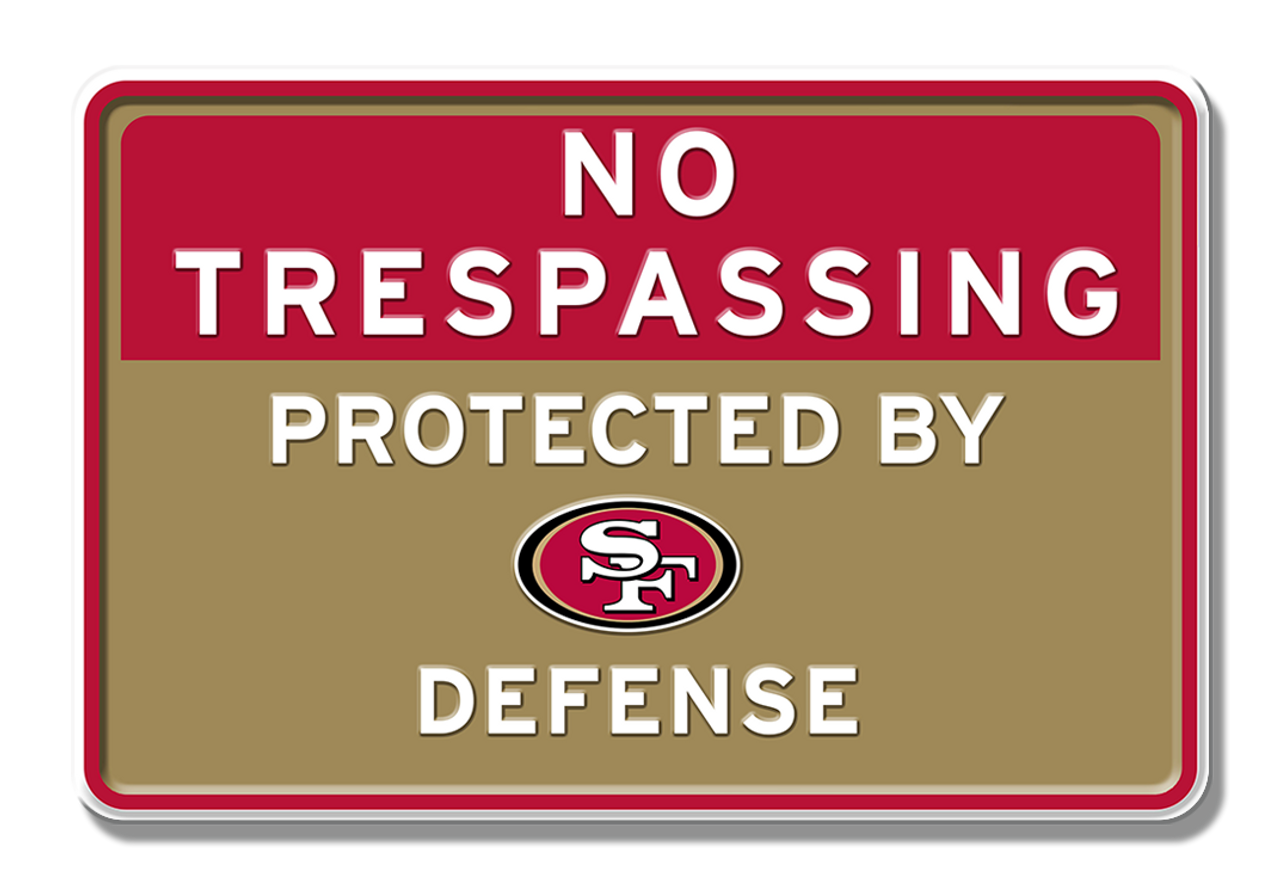 San Francisco 49ers Defense Embossed Aluminum 7.5" x 11.5" Sign