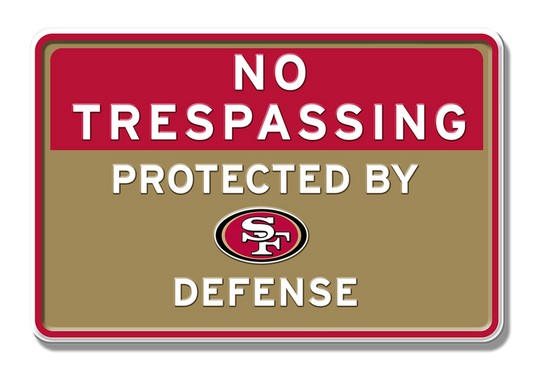 San Francisco 49ers Defense Embossed Aluminum 7.5" x 11.5" Sign