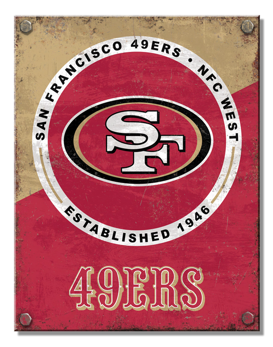 San Francisco 49ers Two Tone Sign