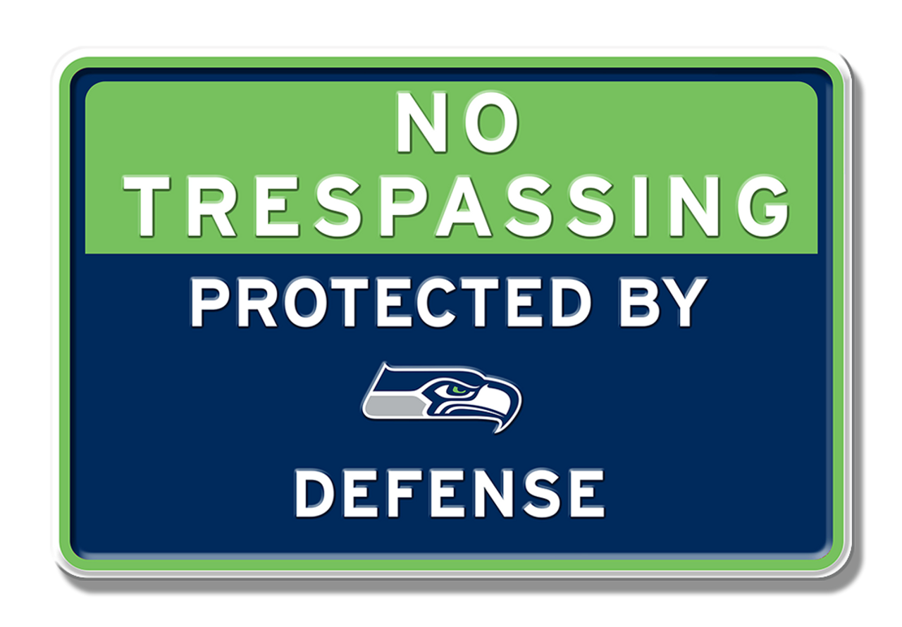 Seattle Seahawks Defense Embossed Aluminum Sign