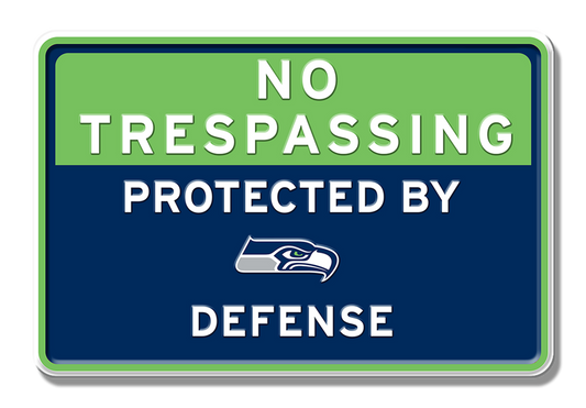 Seattle Seahawks Defense Embossed Aluminum Sign