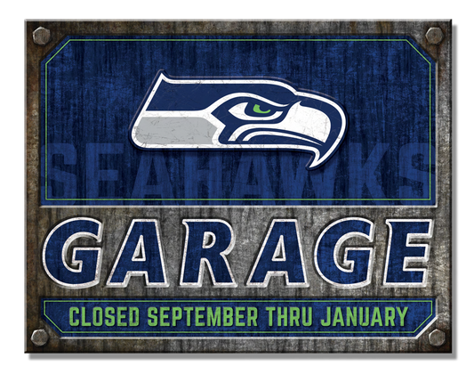 Seattle Seahawks Garage Sign