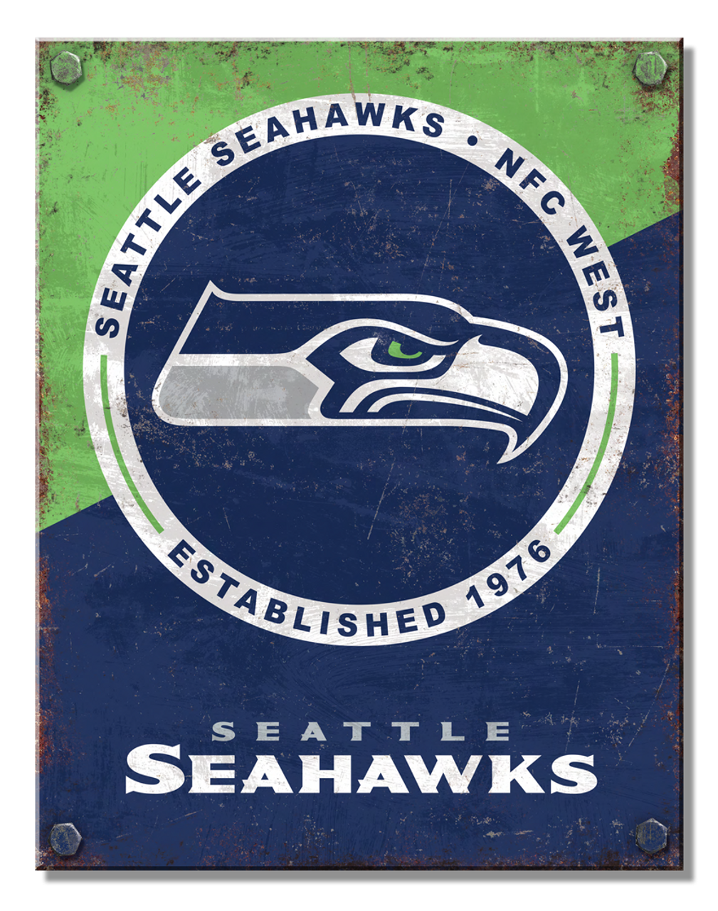 Seattle Seahawks Two Tone Sign