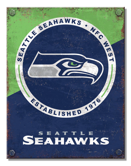 Seattle Seahawks Two Tone Sign