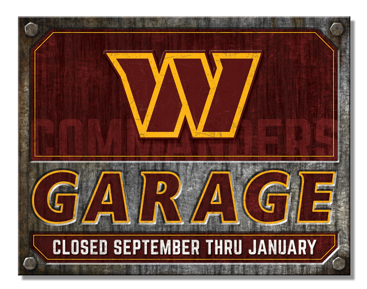 Washington Commanders Garage Sign