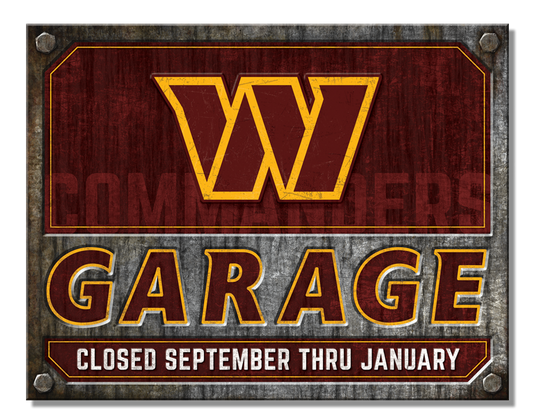 Washington Commanders Garage Sign