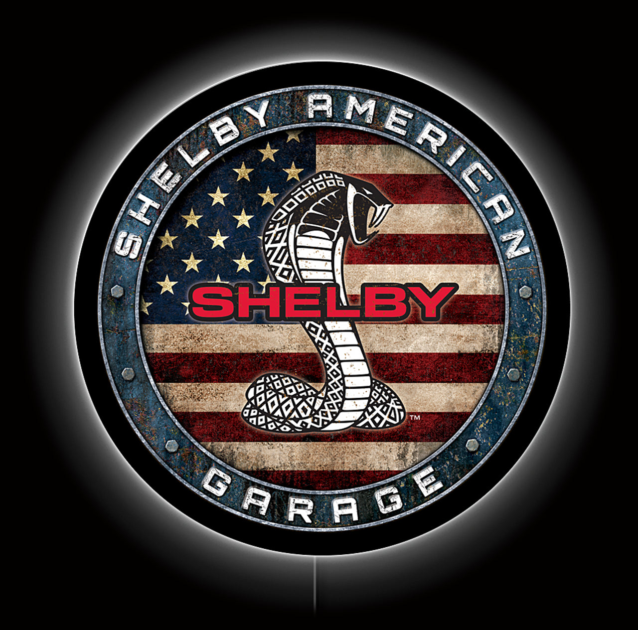 23" LED - Shelby American Garage Metal Sign