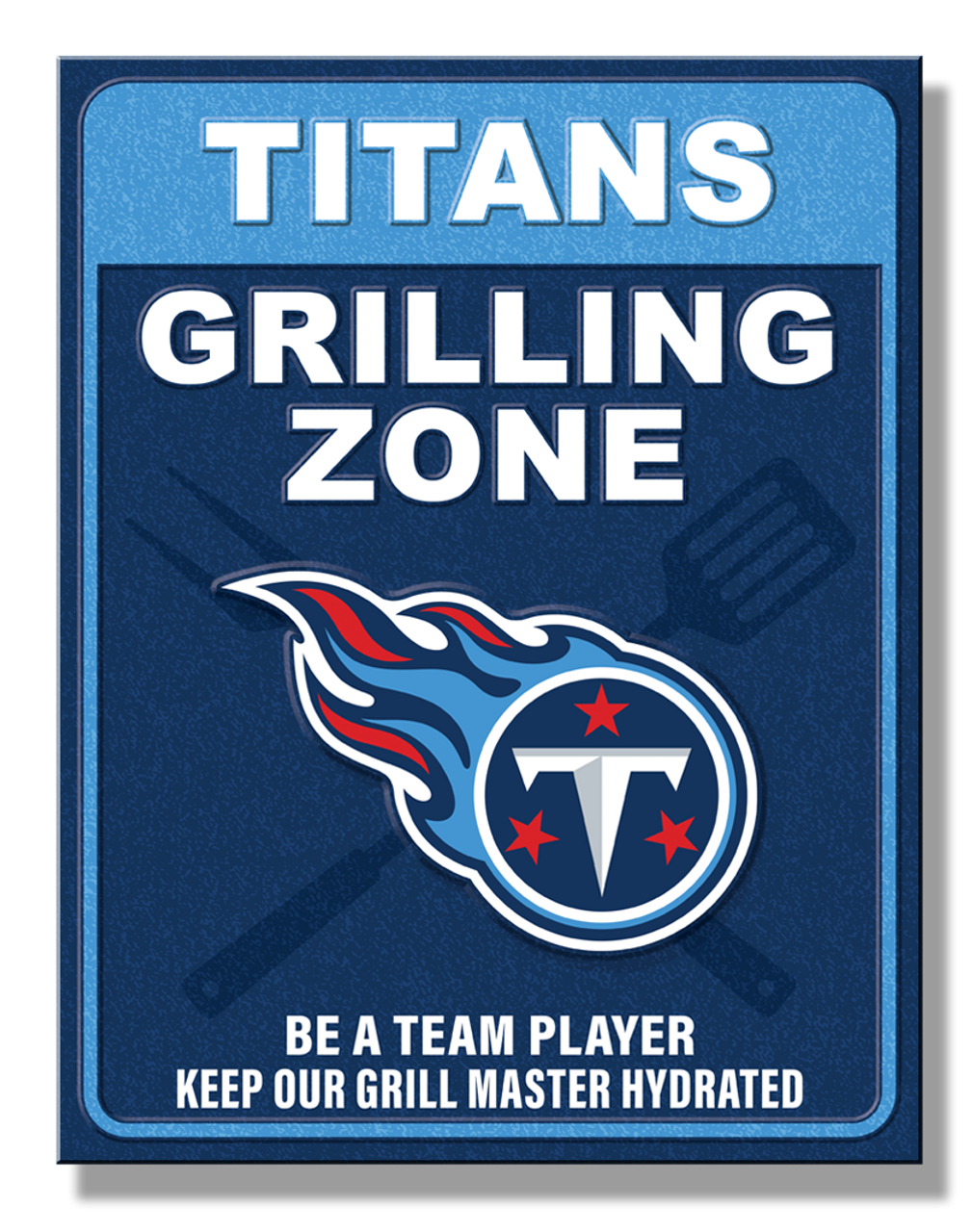 Tennessee Titans Grilling Zone Metal Sign