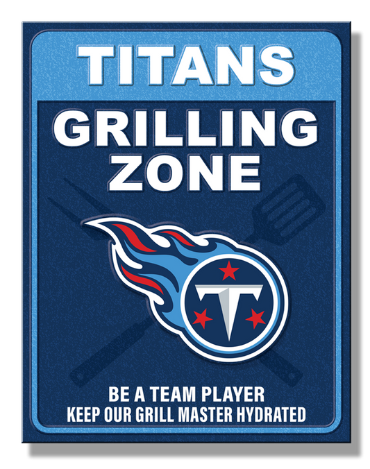 Tennessee Titans Grilling Zone Metal Sign